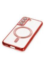 Uray store Samsung Galaxy S22 Kılıf Kross Magneticsafe Kapak - Kırmızı - Görsel 4