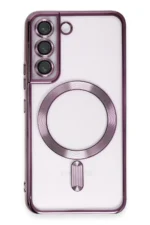 Uray store Samsung Galaxy S22 Kılıf Kross Magneticsafe Kapak - Mor