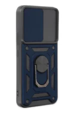 Uray store Samsung Galaxy S22 Kılıf Pars Lens Yüzüklü Silikon - Lacivert - Görsel 2