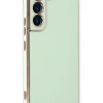 Uray store Samsung Galaxy S22 Plus Kılıf Volet Silikon - Açık Yeşil
