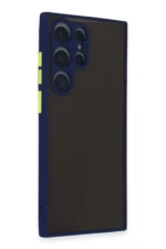 Uray store Samsung Galaxy S22 Ultra Kılıf Montreal Silikon Kapak - Lacivert - Görsel 2