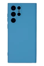 Uray store Samsung Galaxy S22 Ultra Kılıf Nano içi Kadife Silikon - Mavi