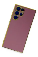 Uray store Samsung Galaxy S22 Ultra Kılıf Volet Silikon - Kırmızı - Görsel 3