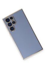 Uray store Samsung Galaxy S22 Ultra Kılıf Volet Silikon - Mavi - Görsel 2