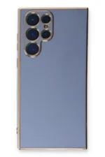 Uray store Samsung Galaxy S22 Ultra Kılıf Volet Silikon - Mavi