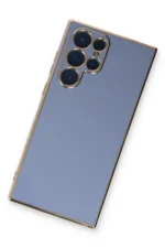 Uray store Samsung Galaxy S22 Ultra Kılıf Volet Silikon - Mavi - Görsel 3