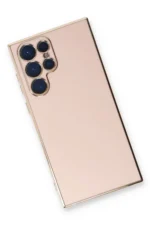 Uray store Samsung Galaxy S22 Ultra Kılıf Volet Silikon - Pembe - Görsel 2
