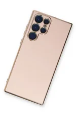 Uray store Samsung Galaxy S22 Ultra Kılıf Volet Silikon - Pembe - Görsel 3