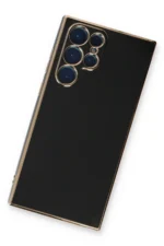 Uray store Samsung Galaxy S22 Ultra Kılıf Volet Silikon - Siyah - Görsel 3