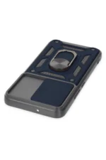 Uray store Samsung Galaxy S23 FE Kılıf Pars Lens Yüzüklü Silikon - Lacivert - Görsel 4