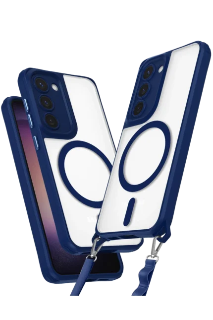 Uray store Samsung Galaxy S23 Kılıf Enka Magsafe Silikon Kılıf - Lacivert