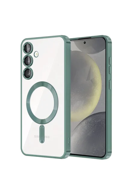 Uray store Samsung Galaxy S23 Kılıf Kross Magneticsafe Kapak - Koyu Yeşil