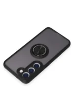 Uray store Samsung Galaxy S23 Kılıf Montreal Yüzüklü Silikon Kapak - Siyah - Görsel 5