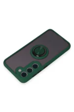 Uray store Samsung Galaxy S23 Kılıf Montreal Yüzüklü Silikon Kapak - Yeşil - Görsel 5