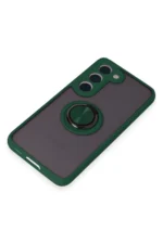 Uray store Samsung Galaxy S23 Kılıf Montreal Yüzüklü Silikon Kapak - Yeşil - Görsel 6