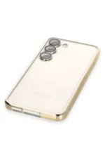 Uray store Samsung Galaxy S23 Kılıf Razer Lensli Silikon - Gold - Görsel 4