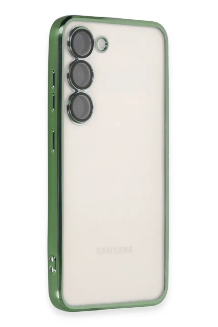 Uray store Samsung Galaxy S23 Kılıf Razer Lensli Silikon - Yeşil