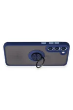 Uray store Samsung Galaxy S23 Plus Kılıf Montreal Yüzüklü Silikon Kapak - Lacivert - Görsel 3