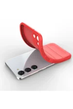 Uray store Samsung Galaxy S23 Plus Kılıf Optimum Silikon - Kırmızı - Görsel 4