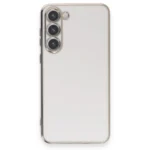 Uray store Samsung Galaxy S23 Plus Kılıf Volet Silikon - Beyaz