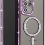 Uray store Samsung Galaxy S23 Ultra Joke Simli Magneticsafe Kılıf - Derin Mor