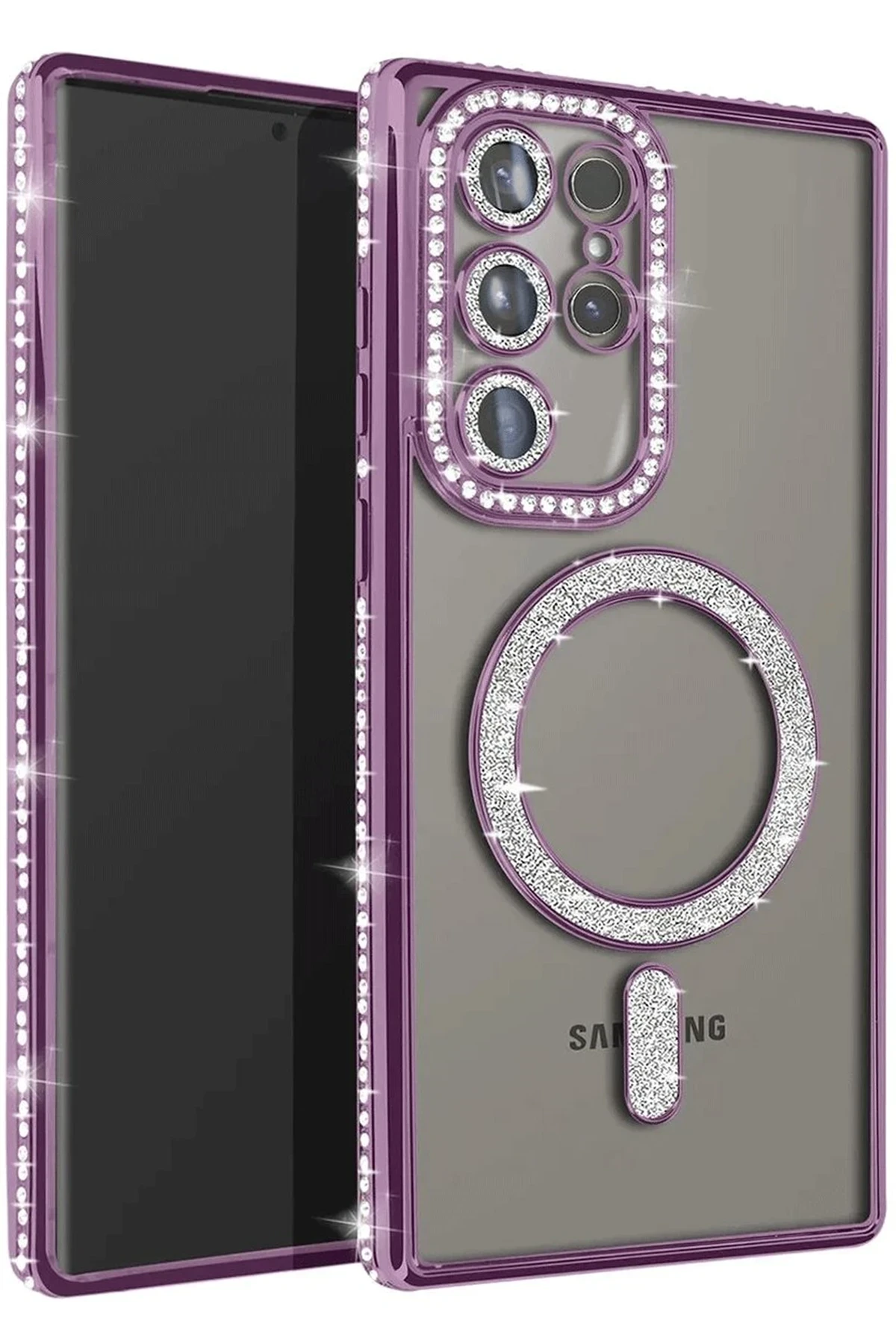 newface-samsung-galaxy-s23-ultra-joke-simli-magneticsafe-kilif-derin-mor-default Uray store Samsung Galaxy S23 Ultra Joke Simli Magneticsafe Kılıf - Derin Mor - Görsel 1