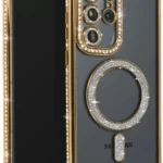Uray store Samsung Galaxy S23 Ultra Joke Simli Magneticsafe Kılıf - Gold