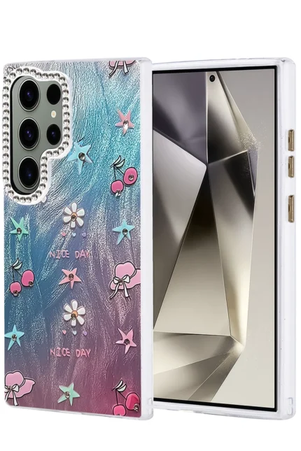 Uray store Samsung Galaxy S23 Ultra Kılıf Blade Aynalı Desenli Kapak - Desen 4