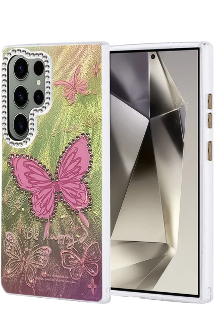 Uray store Samsung Galaxy S23 Ultra Kılıf Blade Aynalı Desenli Kapak - Desen 5
