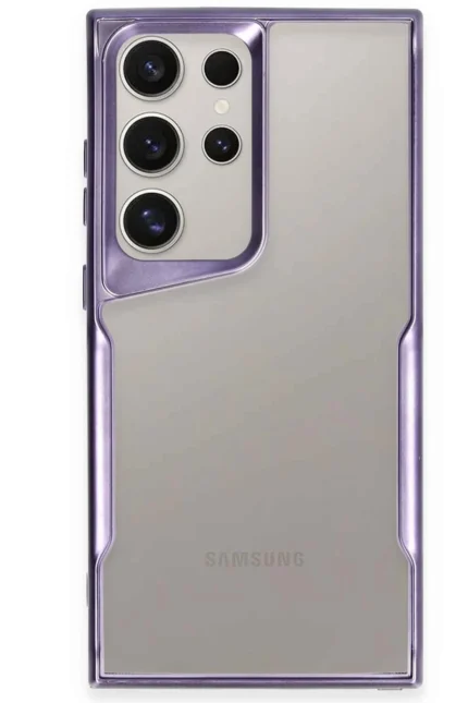 Uray store Samsung Galaxy S23 Ultra Kılıf Boyi Silikon Kapak - Derin Mor