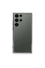 Uray store Samsung Galaxy S23 Ultra Kılıf Razer Lensli Silikon - Gümüş