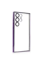 Uray store Samsung Galaxy S23 Ultra Kılıf Razer Lensli Silikon - Mor - Görsel 2