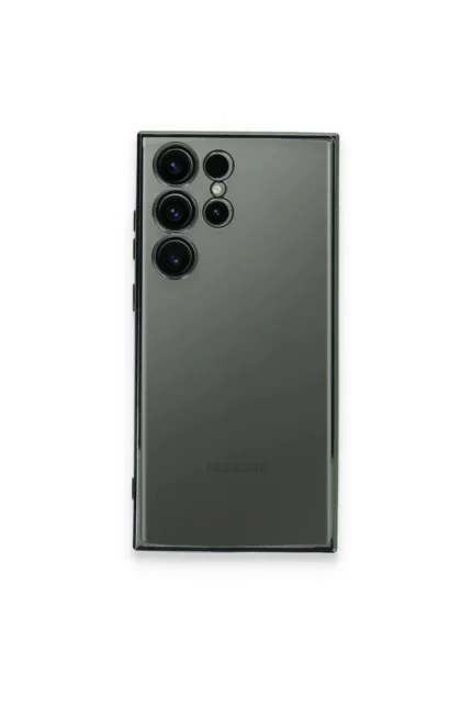 Uray store Samsung Galaxy S23 Ultra Kılıf Razer Lensli Silikon - Yeşil