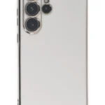 Uray store Samsung Galaxy S23 Ultra Kılıf Volet Silikon - Beyaz