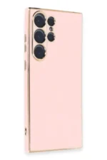 Uray store Samsung Galaxy S23 Ultra Kılıf Volet Silikon - Pembe - Görsel 2