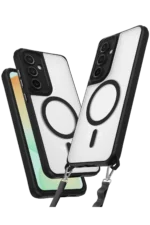 Uray store Samsung Galaxy S24 FE Kılıf Enka Magsafe Silikon Kılıf - Siyah