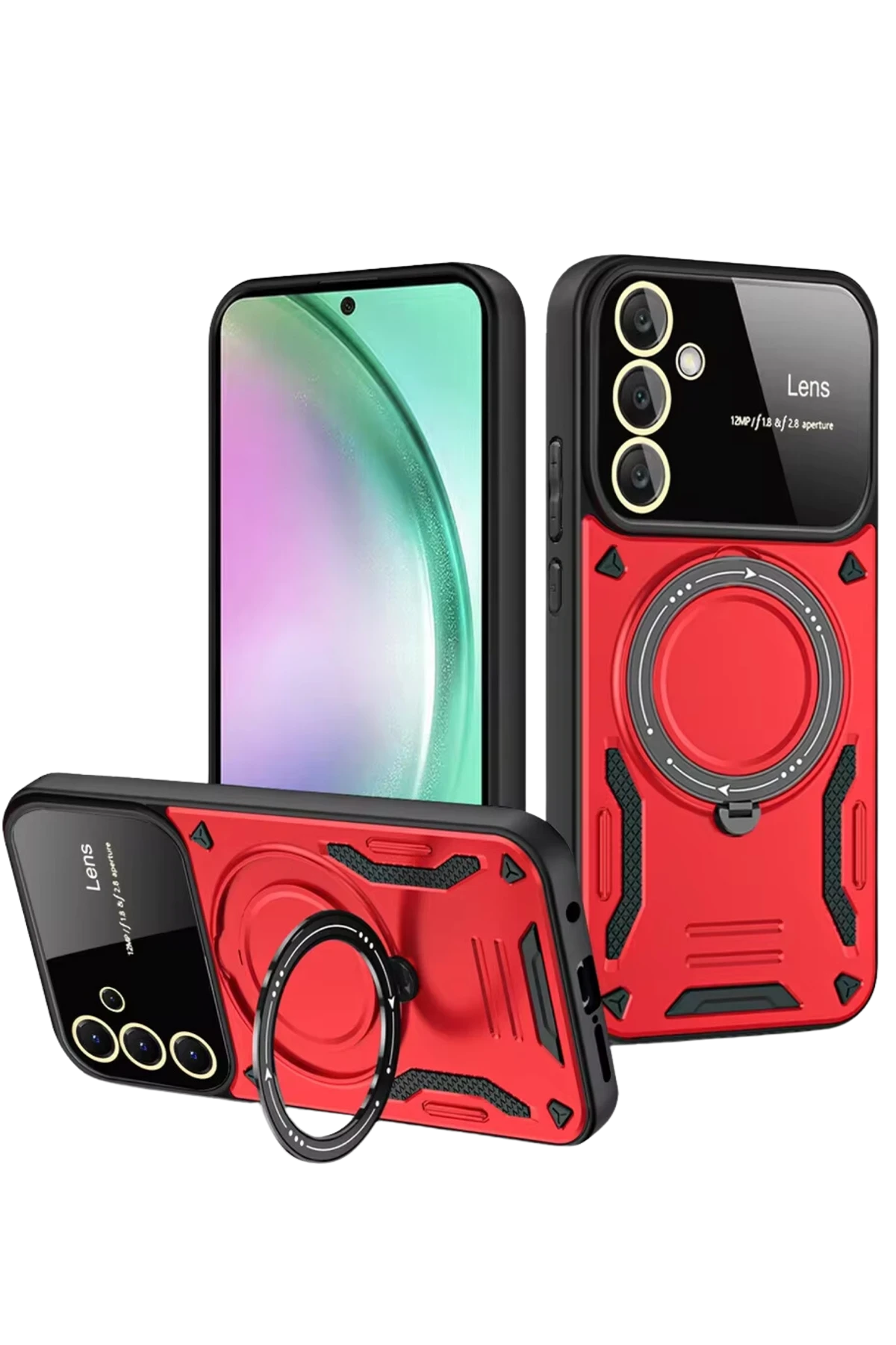 newface-samsung-galaxy-s24-fe-kilif-joy-lens-standli-kapak-kirmizi-default Uray store Samsung Galaxy S24 FE Kılıf Joy Lens Standlı Kapak - Kırmızı - Görsel 1