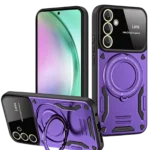Uray store Samsung Galaxy S24 FE Kılıf Joy Lens Standlı Kapak - Mor