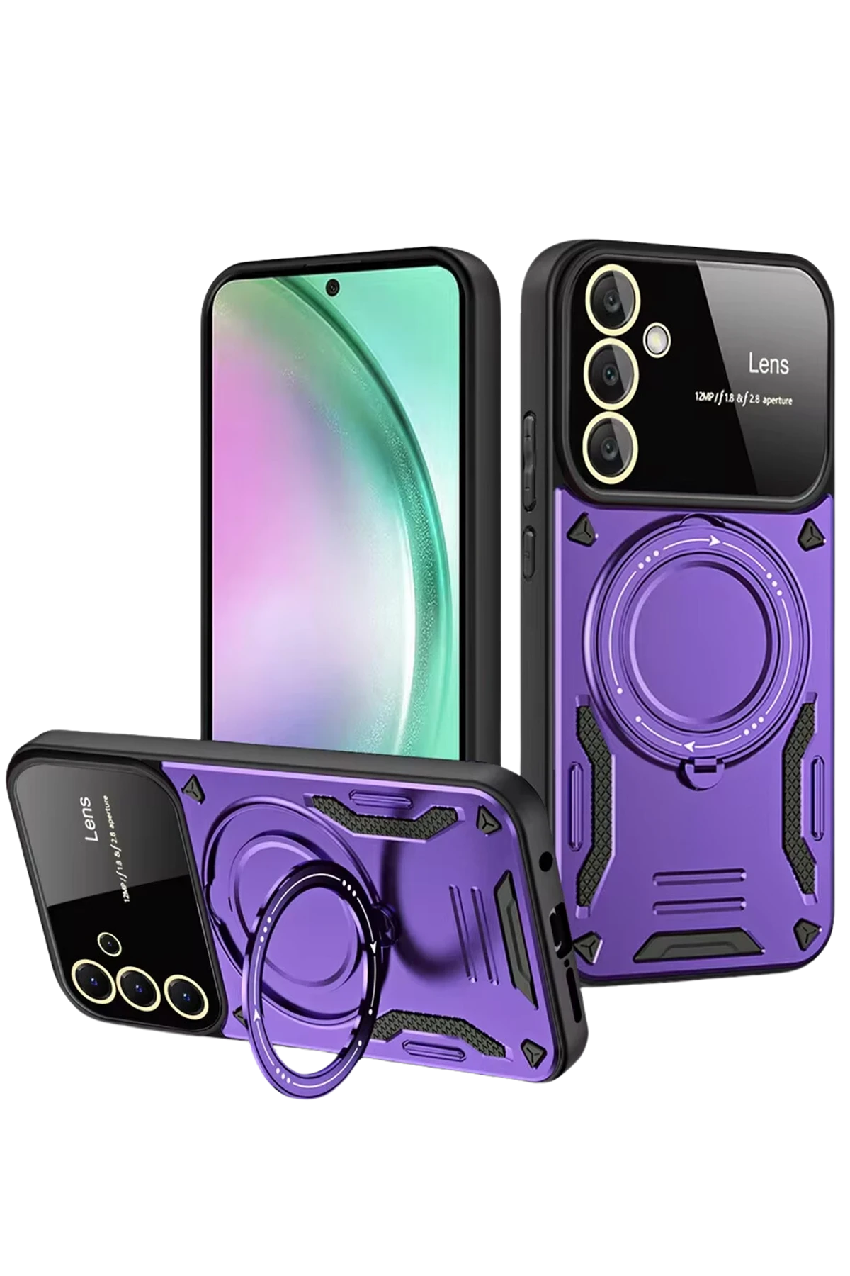 newface-samsung-galaxy-s24-fe-kilif-joy-lens-standli-kapak-mor-default Uray store Samsung Galaxy S24 FE Kılıf Joy Lens Standlı Kapak - Mor - Görsel 1
