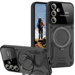 Uray store Samsung Galaxy S24 FE Kılıf Joy Lens Standlı Kapak - Siyah