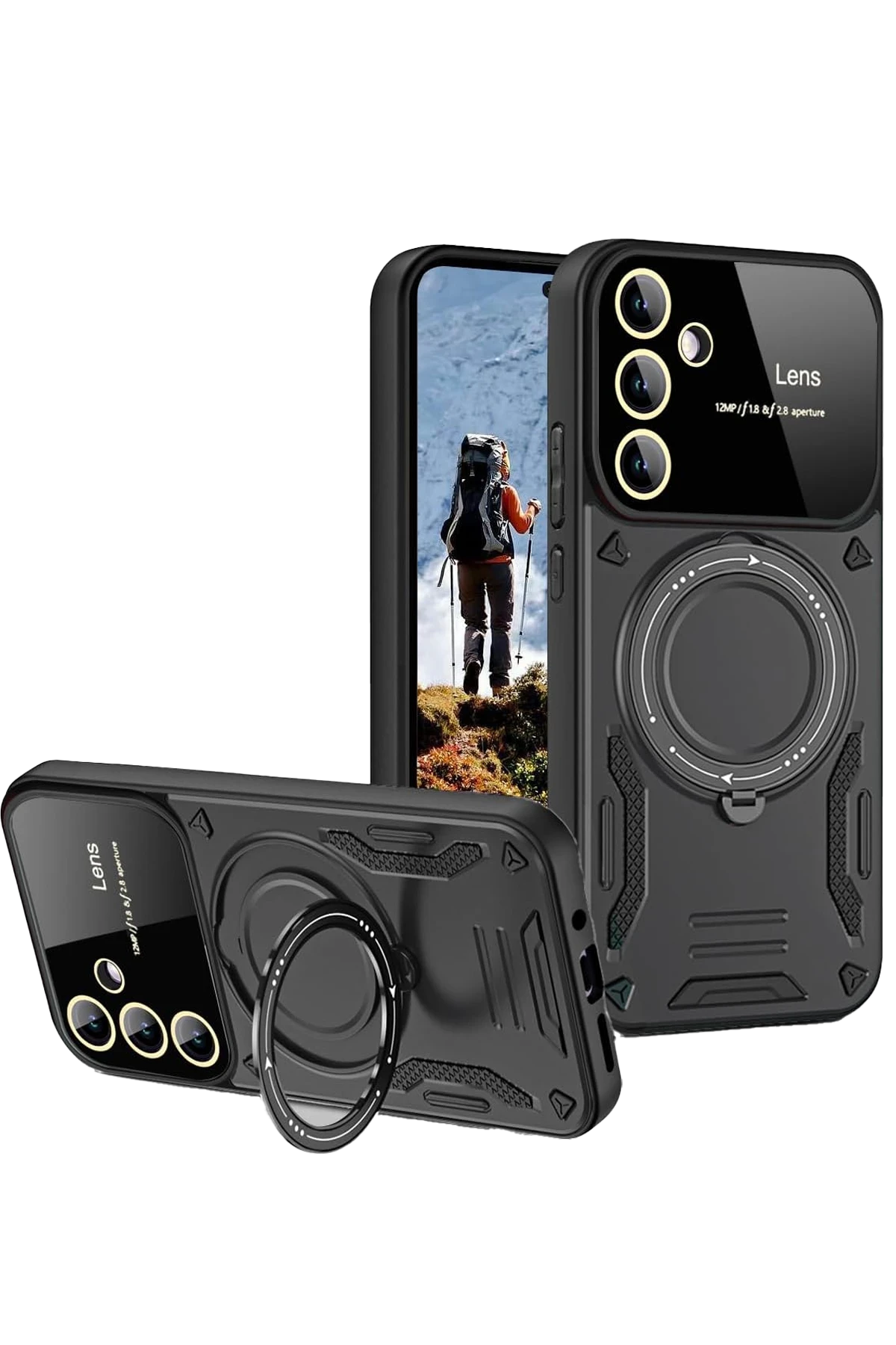 newface-samsung-galaxy-s24-fe-kilif-joy-lens-standli-kapak-siyah-default Uray store Samsung Galaxy S24 FE Kılıf Joy Lens Standlı Kapak - Siyah - Görsel 1