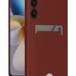 Uray store Samsung Galaxy S24 FE Kılıf Kelvin Kartvizitli Silikon - Bordo