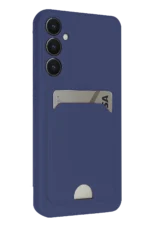 Uray store Samsung Galaxy S24 FE Kılıf Kelvin Kartvizitli Silikon - Lacivert - Görsel 4