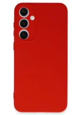 Uray store Samsung Galaxy S24 FE Kılıf Nano içi Kadife Silikon - Kırmızı - Görsel 4