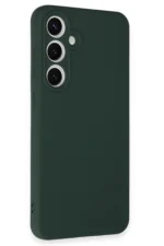 Uray store Samsung Galaxy S24 FE Kılıf Nano içi Kadife Silikon - Koyu Yeşil - Görsel 2