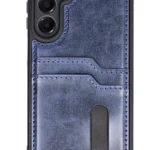 Uray store Samsung Galaxy S24 FE Kılıf Sara Kartvizitli Deri Kılıf - Lacivert