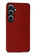 Uray store Samsung Galaxy S24 Kılıf Loop Deri Silikon - Kırmızı