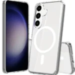 Uray store Samsung Galaxy S24 Kılıf Magneticsafe Şeffaf Silikon - Şeffaf