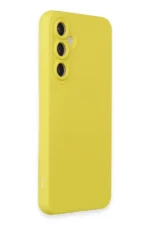 Uray store Samsung Galaxy S24 Kılıf Nano içi Kadife Silikon - Sarı - Görsel 2