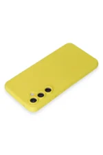 Uray store Samsung Galaxy S24 Kılıf Nano içi Kadife Silikon - Sarı - Görsel 3